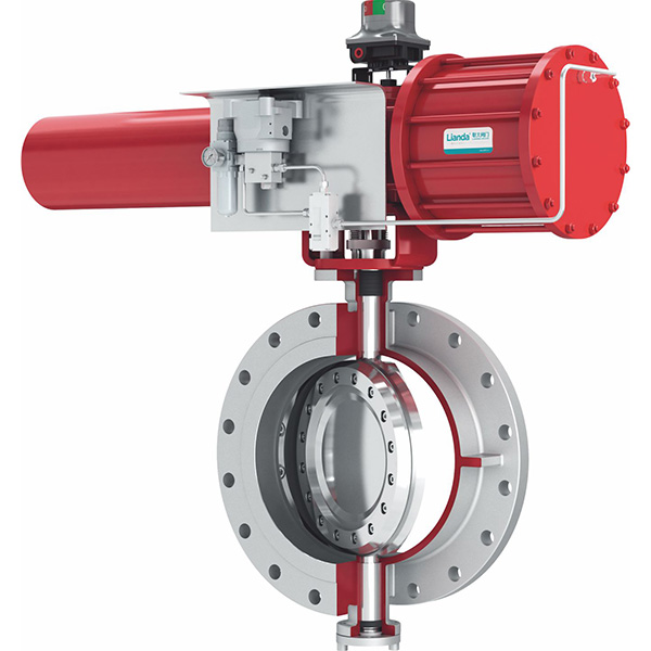 Triple eccentric hard seal butterfly valve