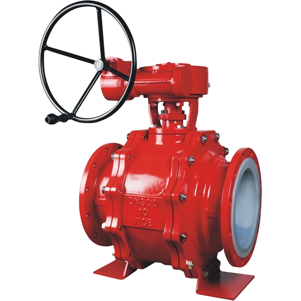 Fixed fluorine lined ball valve
