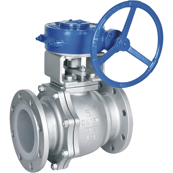 Fluorine lined flange fixed ball valve